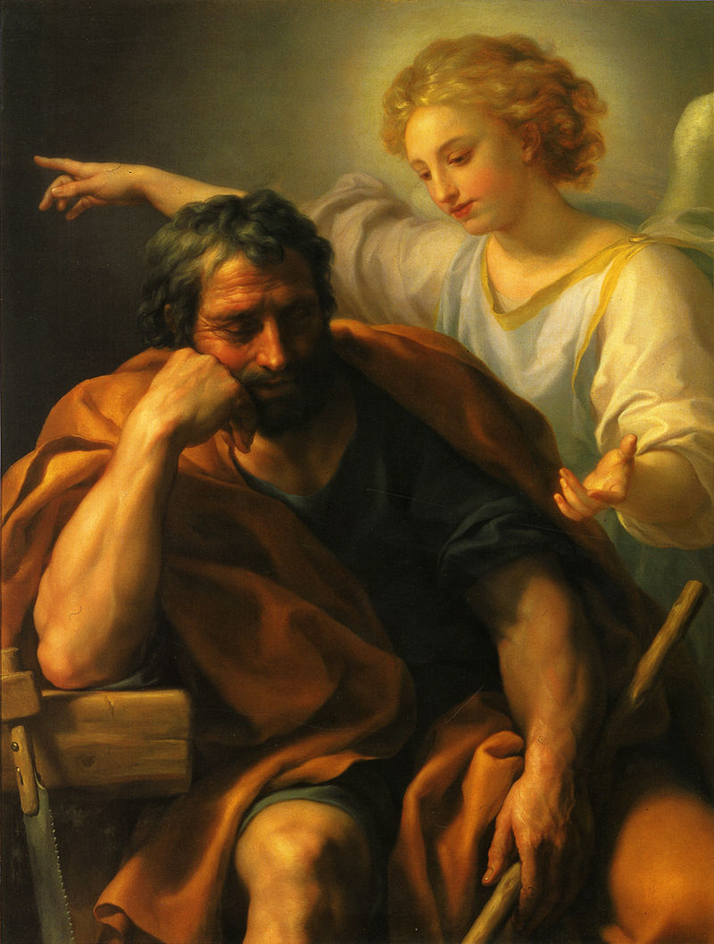 Mengs, Visul Sf. Iosif Sfântul Iosif îl visează pe Arhanghelul Gabriel