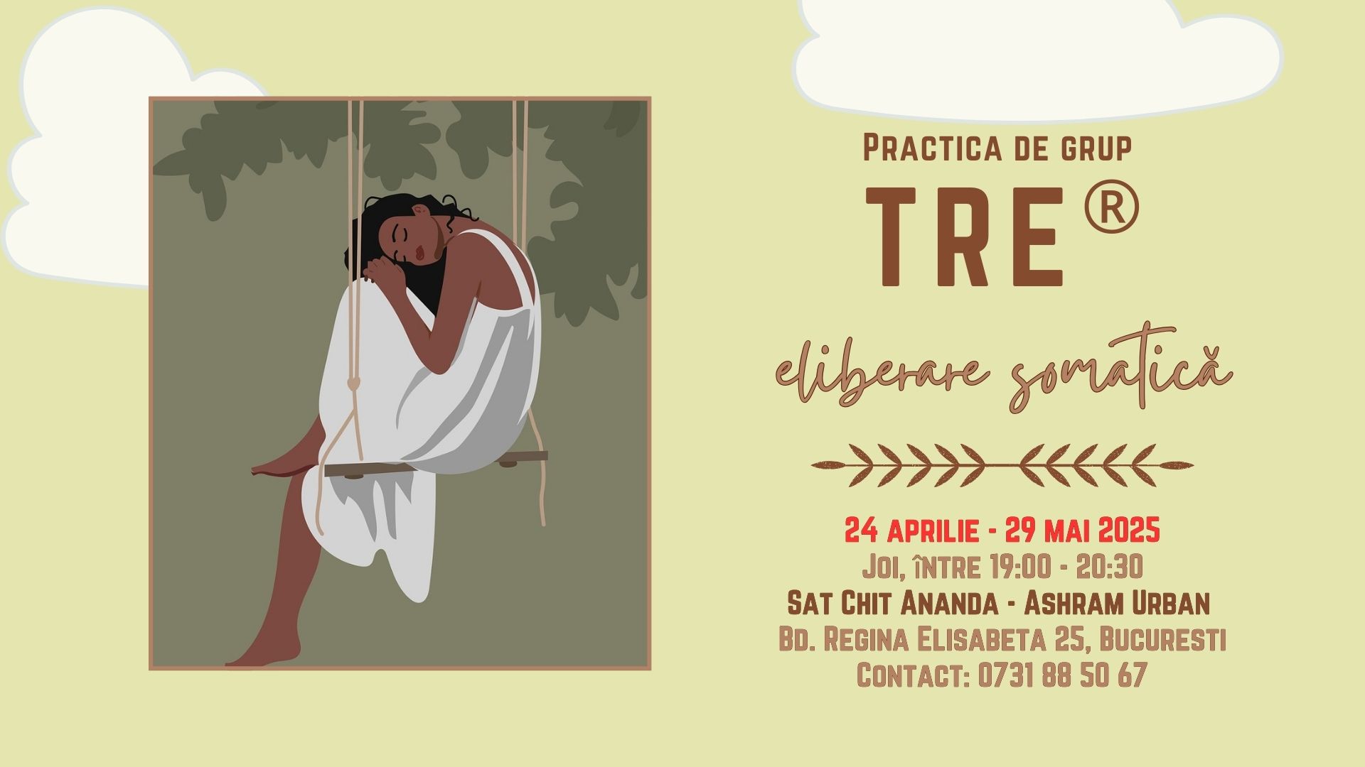 July 14, 2022 Sat Chit Ananda 123 Anywhere St., Any City, ST 12345 Contact +123-456-7890(2) TRE eliberare somatica