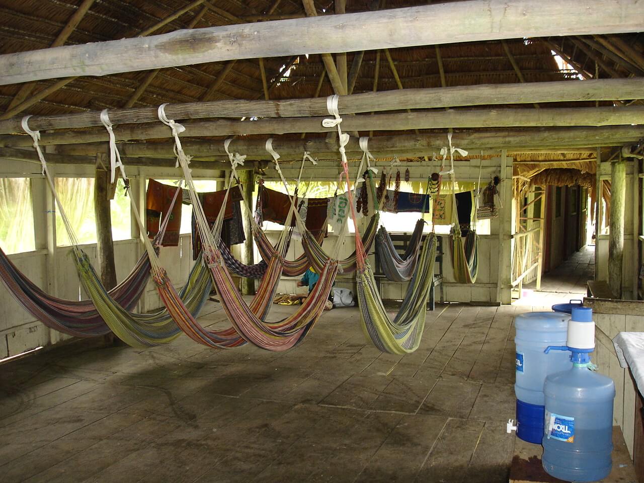 Hamacele la care ne adunam pentru orice ceremonie cu Ayahuasca