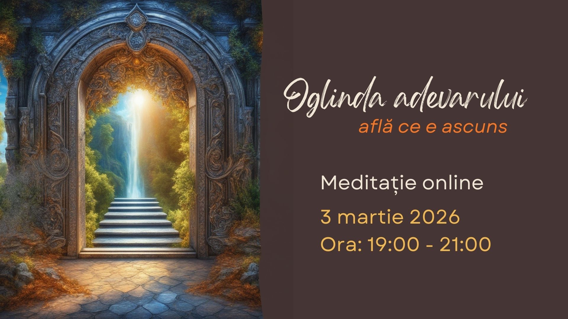 Oglinda Adevărului Coperta atelier meditație Oglinda Adevărului